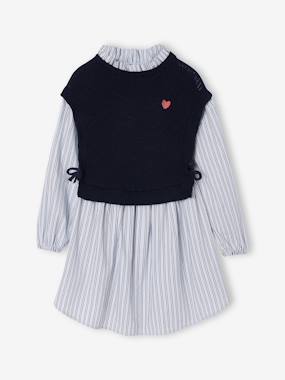 -2-in-1-Effect Shirt Dress