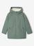 Ciré à capuche garçon doublé sherpa bleu nuit+vert sauge - vertbaudet enfant 