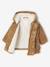 Manteau bébé en velours côtelé avec doublure en fausse fourrure caramel - vertbaudet enfant 
