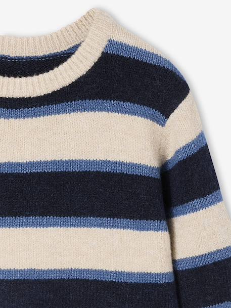 Fluffy Jumper for Boys marl white - vertbaudet enfant 