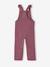 Wide-Leg Fleece-Effect Corduroy Dungarees for Girls fir green+mauve - vertbaudet enfant 