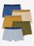 Pack of 5 Plain & Striped Boxer Shorts for Boys multicoloured - vertbaudet enfant 