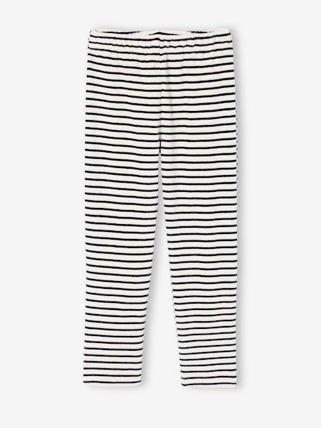 Pack of 2 Heart Print Velour Pyjamas for Girls ecru - vertbaudet enfant 