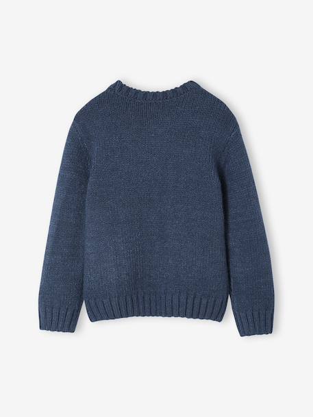 Cable Knit Jumper for Boys deep blue - vertbaudet enfant 