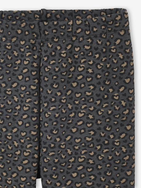 Legging fille doublé maille polaire bois de rose+chocolat+gris imprimé+marron imprimé - vertbaudet enfant 