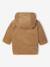 Corduroy coat for babies with faux fur lining caramel - vertbaudet enfant 