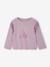 Long-Sleeved Fringed T-Shirt for Girls mauve - vertbaudet enfant 