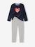 Pack of 2 Heart Print Velour Pyjamas for Girls ecru - vertbaudet enfant 