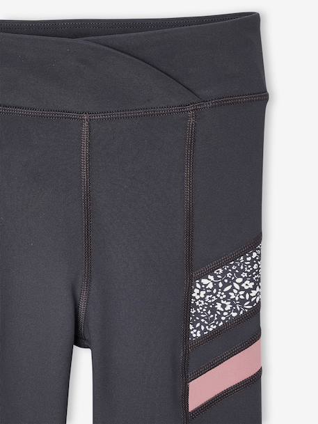 Technical Sports Leggings with Side Stripes anthracite - vertbaudet enfant 