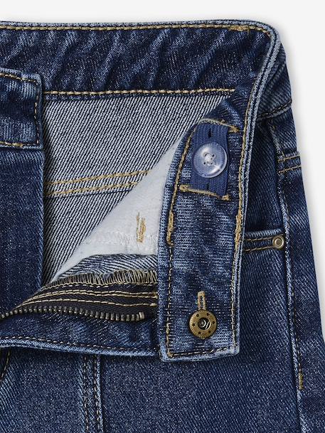 Wide Leg Jeans with Front Seam for Girls medium blue - vertbaudet enfant 