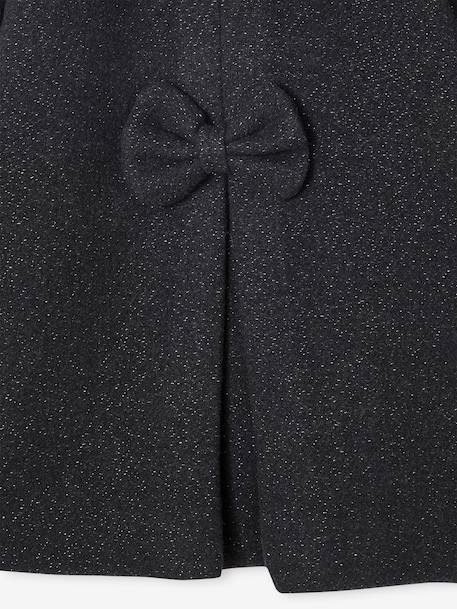 Woollen Fabric Coat with Hood anthracite+marl beige - vertbaudet enfant 