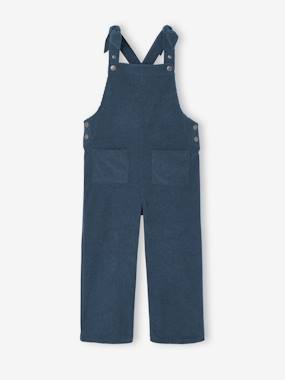 -Salopette fille large velours effet molleton
