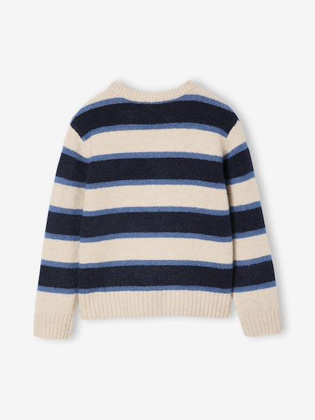 Fluffy Jumper for Boys marl white - vertbaudet enfant 
