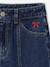 Wide Leg Jeans with Front Seam for Girls medium blue - vertbaudet enfant 