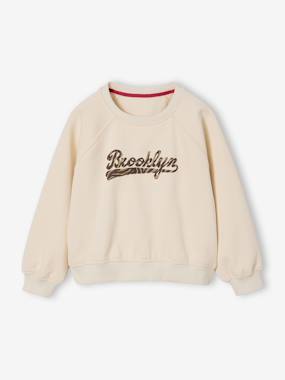 Sweat fille motif Brooklyn zébré - vertbaudet enfant Fille-Sweat fille motif Brooklyn zébré