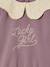 Sweat fille col claudine broderie anglaise écru+gris chiné+mauve+rose pâle+rouge - vertbaudet enfant 