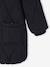 Long Lightweight Jacket with Hood & Faux Fur Lining, for Girls black - vertbaudet enfant 