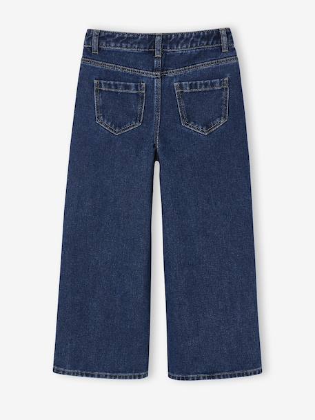 Jean fille large couture devant bleu moyen - vertbaudet enfant 