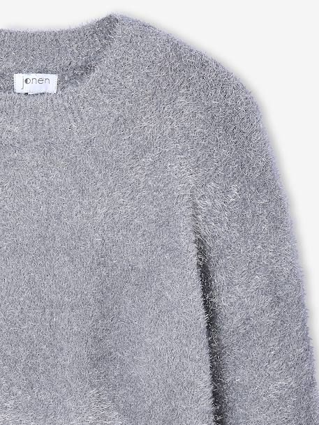 Fluffy Knit Christmas Jumper with Silvery Effect for Girls, JONEN silver - vertbaudet enfant 