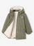 Romantic Hooded Parka for Girls green+navy blue - vertbaudet enfant 