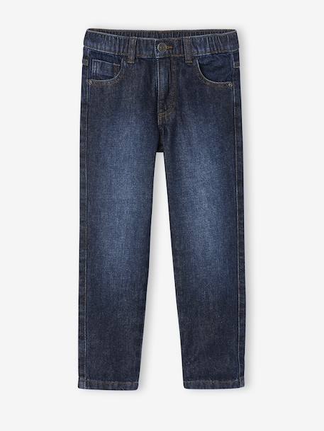 Jean garçon droit large denim brut+stone - vertbaudet enfant 