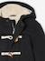 Woollen Duffle Coat with Sherpa Lining for Boys marl grey+navy blue - vertbaudet enfant 