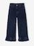 Wide-Leg Jeans with Frills, for Girls deep blue - vertbaudet enfant 