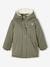 Parka fille à capuche romantique marine+vert - vertbaudet enfant 
