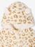 Sherpa leopard print pyjama jumpsuit for girls beige - vertbaudet enfant 