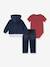 3-Piece Set: Bodysuit + Sweatshirt + Straight Leg Jeans, LEVI'S® navy blue - vertbaudet enfant 