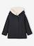 Woollen Fabric Coat with Hood anthracite+marl beige - vertbaudet enfant 