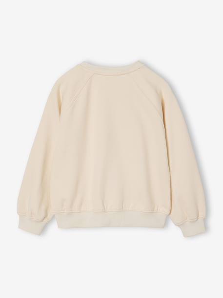 Sweatshirt with 'Brooklyn' Zebra Print for Girls ecru - vertbaudet enfant 