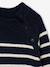 Knitted Striped Dress for Girls ecru+navy blue - vertbaudet enfant 