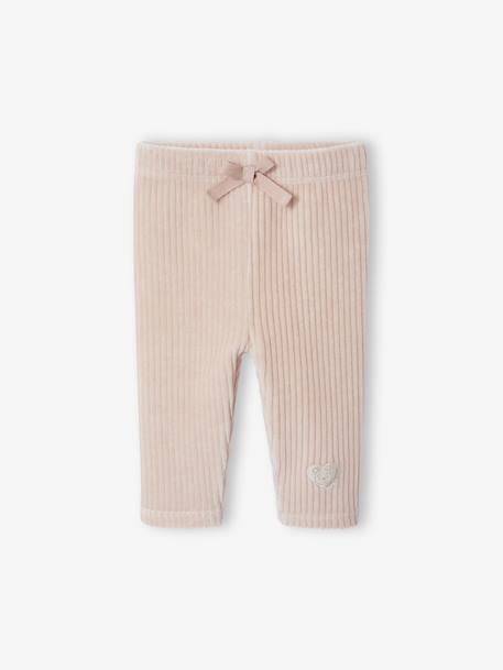 Disney® WINNIE THE POOH baby sweatshirt fleece set + velvet leggings vanilla - vertbaudet enfant 