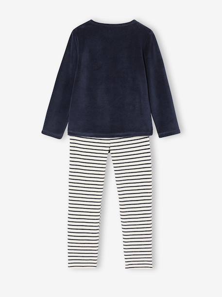 Lot 2 pyjamas fille velours coeurs écru - vertbaudet enfant 