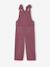 Wide-Leg Fleece-Effect Corduroy Dungarees for Girls fir green+mauve - vertbaudet enfant 