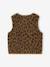 Gilet sans manches fille en sherpa écru+marron - vertbaudet enfant 