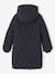 Long Lightweight Jacket with Hood & Faux Fur Lining, for Girls black - vertbaudet enfant 