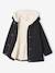 Woollen Fabric Coat with Hood anthracite+marl beige - vertbaudet enfant 