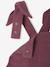 Wide-Leg Fleece-Effect Corduroy Dungarees for Girls fir green+mauve - vertbaudet enfant 