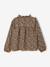 Blouse fille gaze de coton motif zébré chocolat - vertbaudet enfant 