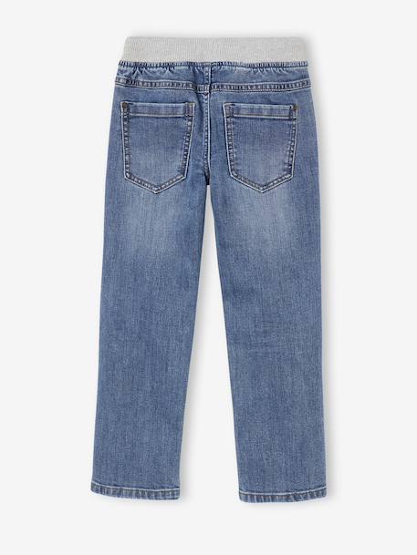 Indestructible relaxed straight jeans easy to pull on for boys denim grey+double stone+stone - vertbaudet enfant 