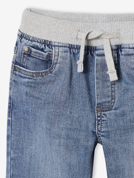 Indestructible Straight Leg Relax Jeans, Easy to Slip On, for Boys brut denim+denim grey+double stone+stone - vertbaudet enfant 