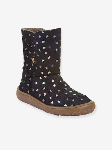 Barefoot boots for girls BAREFOOT TEX SUEDE Froddo night blue - vertbaudet enfant 