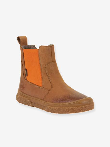Boots enfants PULSE TEX CHELYS WOOL Froddo bleu nuit+caramel+noir - vertbaudet enfant 