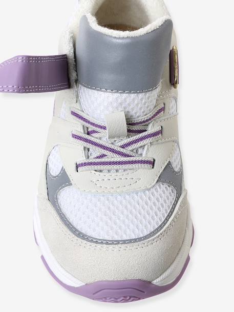 Trainers with Hook-&-Loop Fastening & Elasticated Laces for Children - Bertha S Sport ecru - vertbaudet enfant 