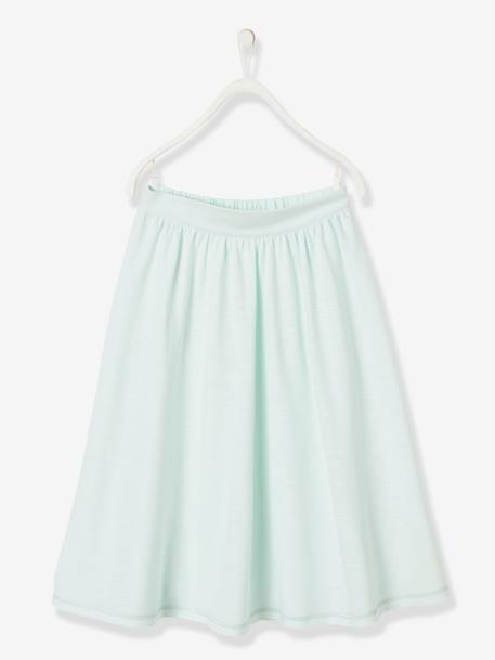 Long Skirt for Girls GREEN LIGHT SOLID WITH DESIGN - vertbaudet enfant 