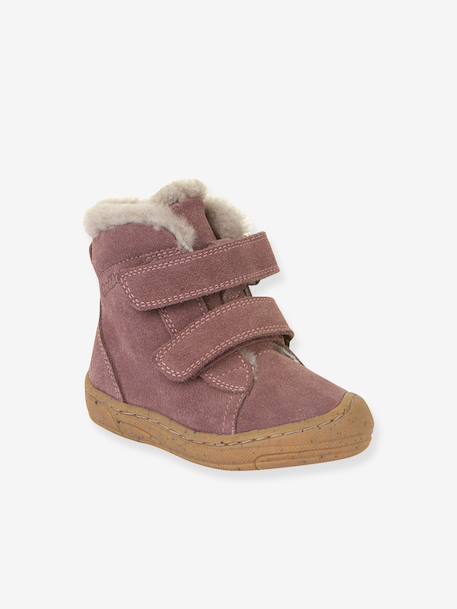Girls' MINNI SUEDE FRODDO boots old rose - vertbaudet enfant 
