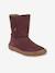 Barefoot TEX SUEDE FRODDO children's boots black+bordeaux red+gold+grey - vertbaudet enfant 