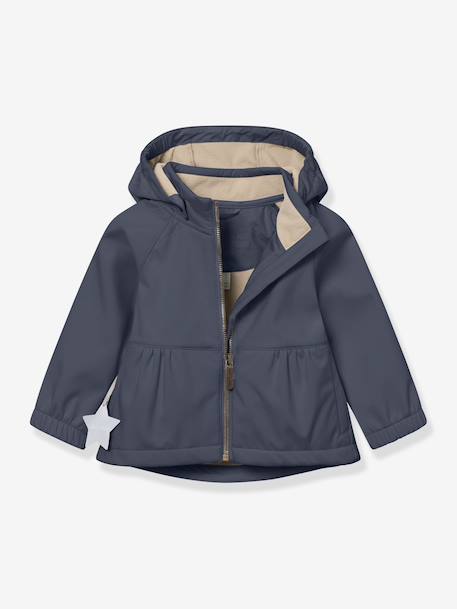 Girl's MATBRIDDI softshell jacket MINI A TURE deep blue+plum - vertbaudet enfant 